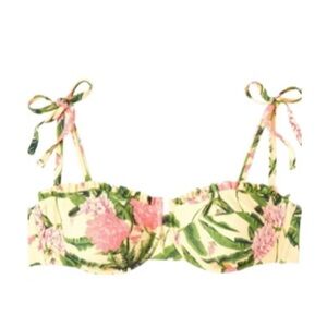 Aqua Bendita Peony Botanical Bikini top NWT size 22